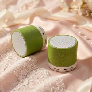 Source Unknown Lime Green Mini Bluetooth Speaker Pair